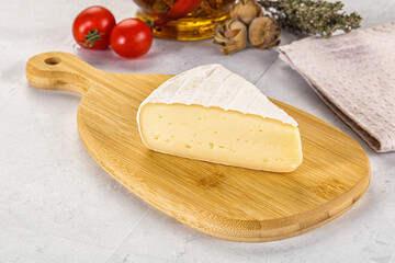 Soft brie cheese with mold