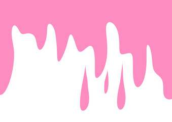 pink paint splashes melted element