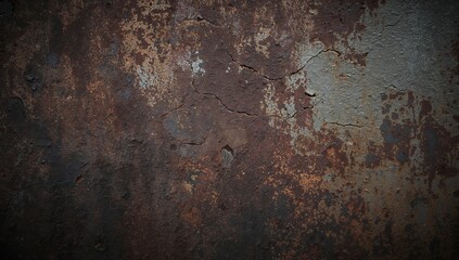 Rough metal surface texture used as a background for text and layout design, industrial aesthetic, neutral tone