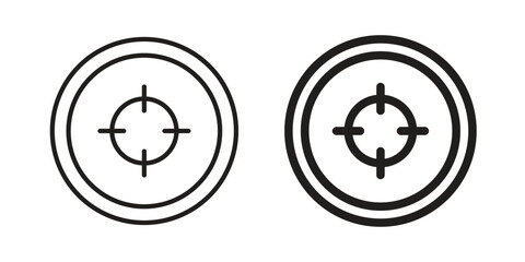 Aim icons vector collection for web designs. flat icons