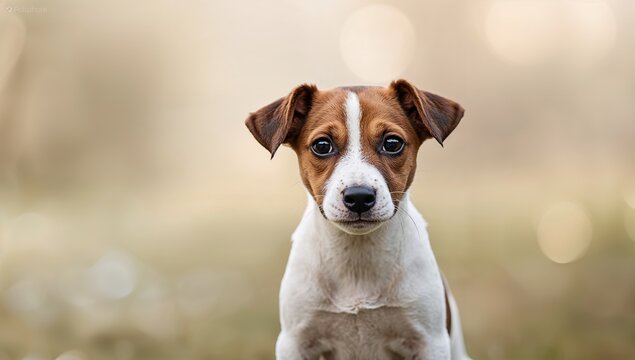 Jack Russell retriever puppy in a sweet photo, emphasizing playful innocence for pet adoption awareness