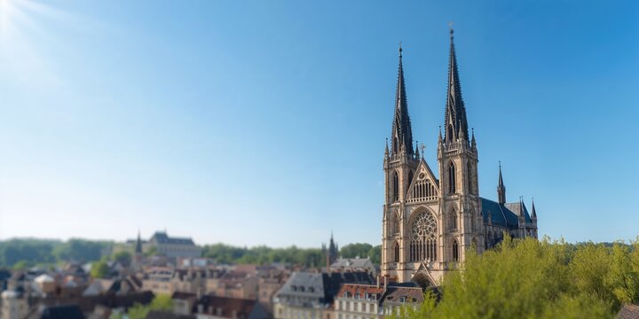 Cathedral of Saint Stephen of Metz, France, serving as an example of Gothic architecture, with intricate stonework and stained glass windows