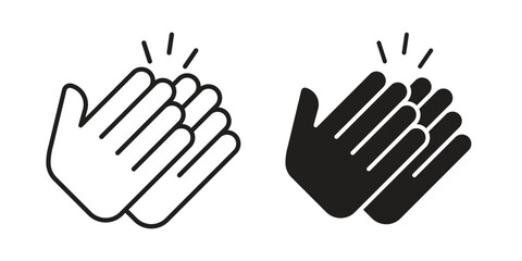 Fototapeta premium Clap icons vector collection for web designs. flat icons