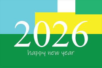happy new year 2026 text design