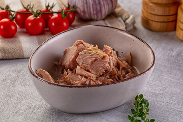 Canned tuna fillet for salad