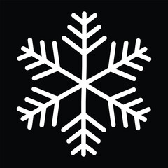 Snow thick icons set. Plump soft white line Snowflakes. Winter simple element collection. Cold weather symbol with editable stroke. New year and christmas ornament.