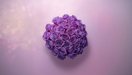 Close-up of romantic purple roses used as a floral arrangement, ideal for special occasions or weddings