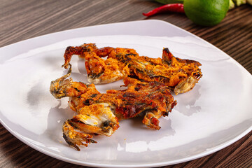 Gourmet cuisine - fried fresh frog