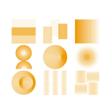 Vibrant minimalist graphic collection showcasing mathematical line structures, distorted grid waves, and thin-line geometric volumes for high-tech and contemporary aesthetics.