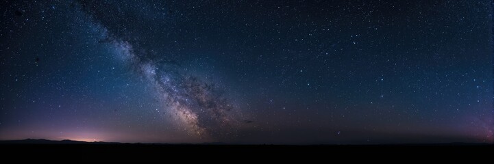 Milky Way galaxy with stars in the night sky, emphasizing natural celestial visibility