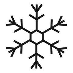 black vector various snowflakes silhouettes