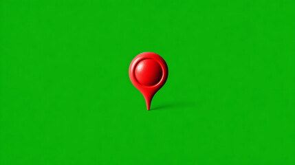 A red location pin icon on a vibrant green background, representing navigation and mapping services.