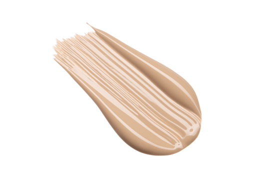 cosmetic smear of foundation cream on a transparent background - Powered by Adobe