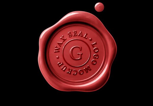 Vintage Wax Seal Logo Mockup