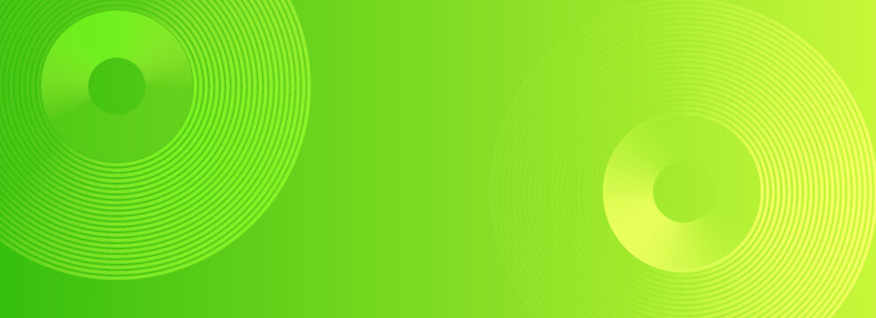 Green gradient abstract background. Vector circles minimal banner template for presentations, party events, web header.Eps10