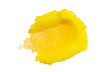 cosmetic smear scrub cream texture on transparent background