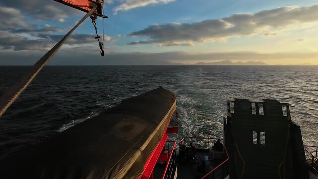 Sunset of the Sabang Sea, Aceh, Indonesia from the ship's deck