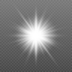 Bright white starbursts radiate outward on a black background, producing sparkling highlights with scattered glowing particles and subtle flare effects.