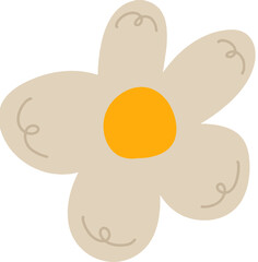 Cute Flower Icon Collection Set in Flat Design