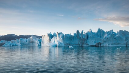 Melting glacier in Greenland's Icefjord affected by climate change and human influence, highlighting environmental preservation needs