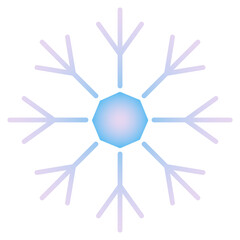 Fototapeta premium Gradient snowflake icon Christmas vector illustration