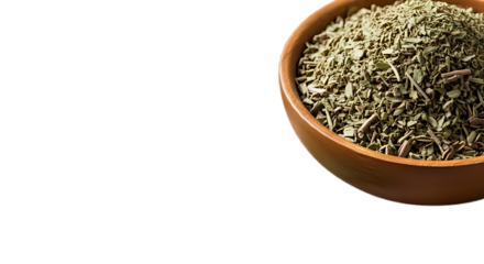 A close up photo of fresh sage leaves beside a bowl of dried sage herbs, vibrant green and earthy tones, detailed texture, ideal for culinary and food photography, high-resolution PNG.
