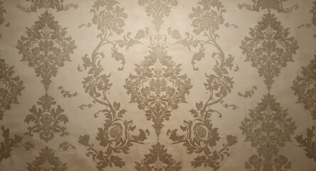 Fototapeta premium Old brown wood floor with intricate pattern, suitable for interior design backgrounds