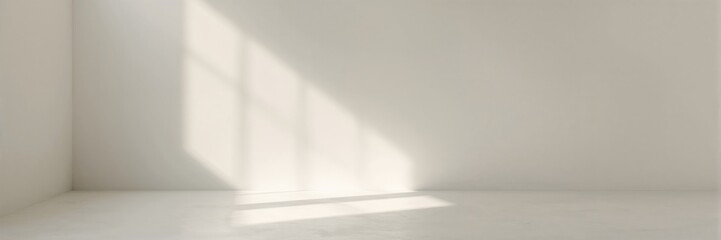 Empty room with plain modern interior wall and floor, designed for layout and text placement, interior design background