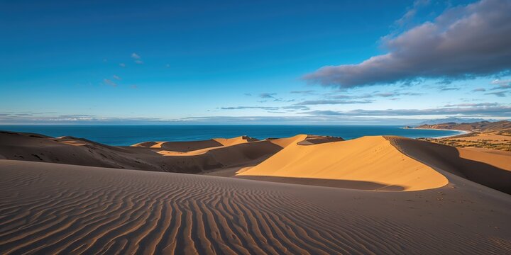 Parallel sand dunes shaped by wind on Otago Peninsula, highlighting natural erosion processes