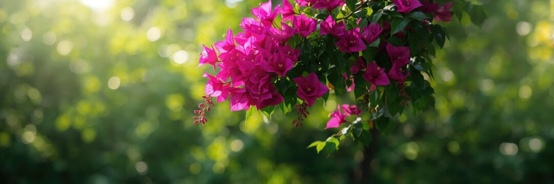 Artificial or natural flora in a park or garden setting, serving as a background for outdoor signage or informational displays