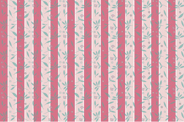 Pattern abstract flower with leaf on soft pink background.