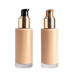 Fashionable pink nail polish bottle and cosmetic beauty care products