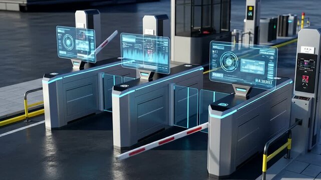 Futuristic Parking System with Advanced Technology and Security Features.