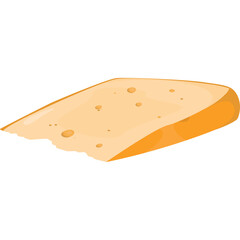 A Light Yellow Flatbread Slice with a Bite Taken Out of it on a Transparent Background