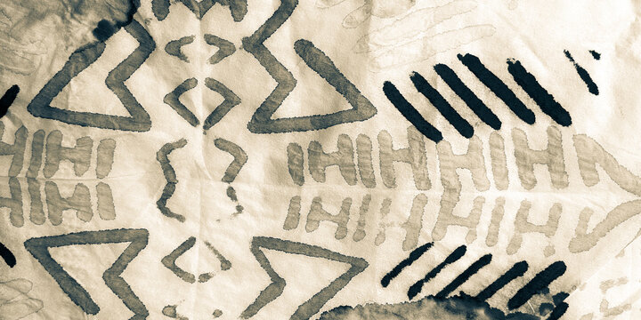 Modern Tribal. Old Paper Wrapping Paper. Unique