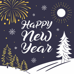 2026 Happy New Year greeting card template with luxury golden numbers. Realistic confetti and warm congratulations