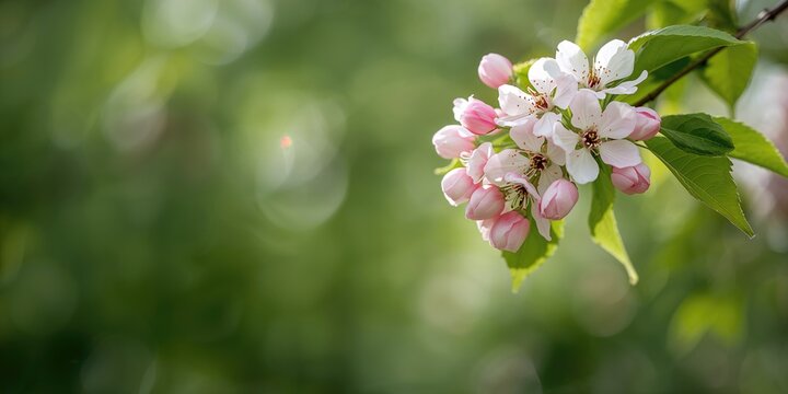 Crabapple flowers in pink, white, or red, serving as spring floral decorations, symbolizing beauty and renewal