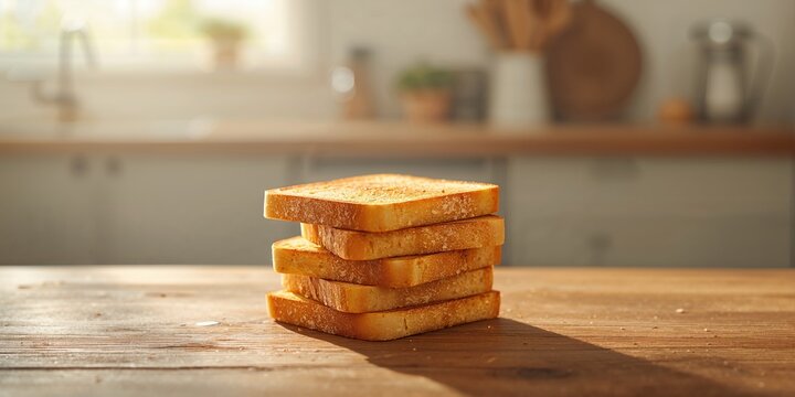 Square-shaped white toast bread used as a background for text layout, ideal for editorial headers