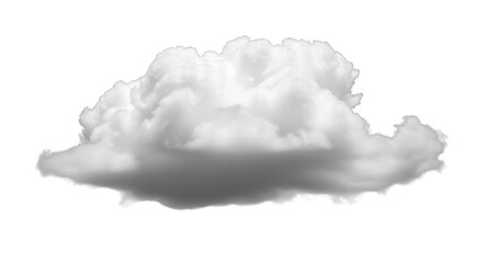 Isolated fluffy white cloud for overlay and graphic design needs