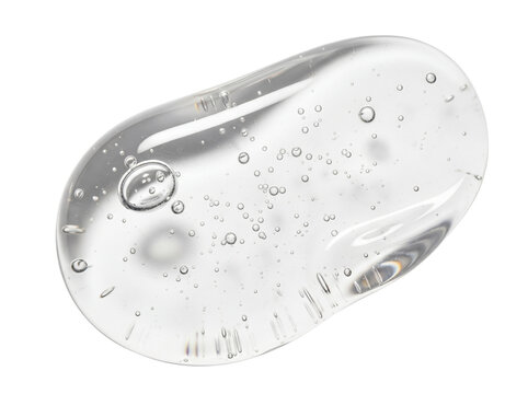 Clear gel serum blob isolated PNG on transparent background, cosmetic skincare product sample for beauty and healthcare use