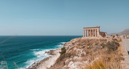 Archaeological site of Tharros with ancient ruins and coastal scenery, emphasizing preservation efforts, World Heritage Day
