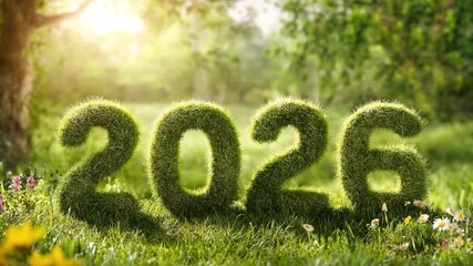 Experience the joy of welcoming 2026 in a vibrant garden filled with greenery and flowers. This festive celebration combines the spirit of Christmas and new year festivities