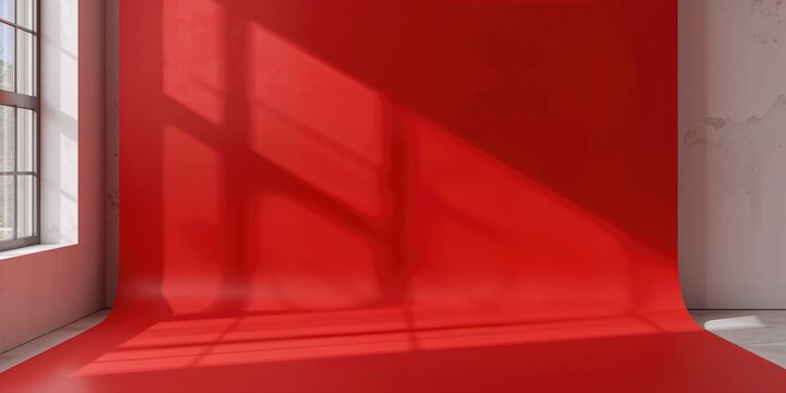 Abstract red studio background used for product display, suitable as a backdrop for layout and presentation purposes