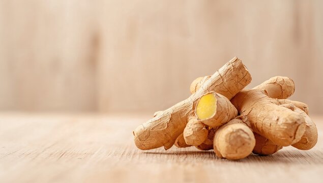 Fresh ginger in bulk, suitable for culinary use and food preparation, Earth Day