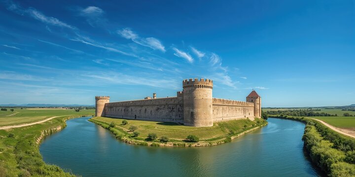 Fort de Salses fortress in Languedoc-Roussillon, showcasing medieval military architecture and defensive design