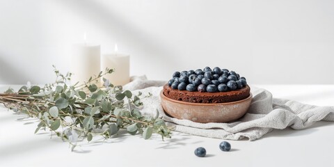 Two hands grasp gravel in a garden setting, emphasizing manual work and soil maintenance