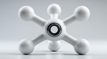 Conceptual representation of a white object featuring a black hole symbolizing depth and infinite possibilities in design