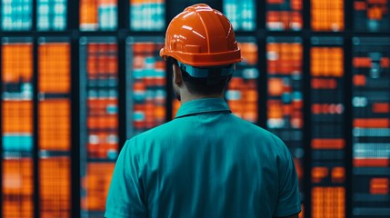 Intercontinental trade logistics flow chart overlay on multi-modal transport hub.