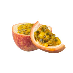 Passion Fruit cutout, full depth of field.