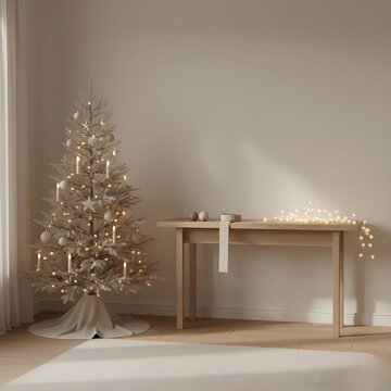 christmas tree in a room